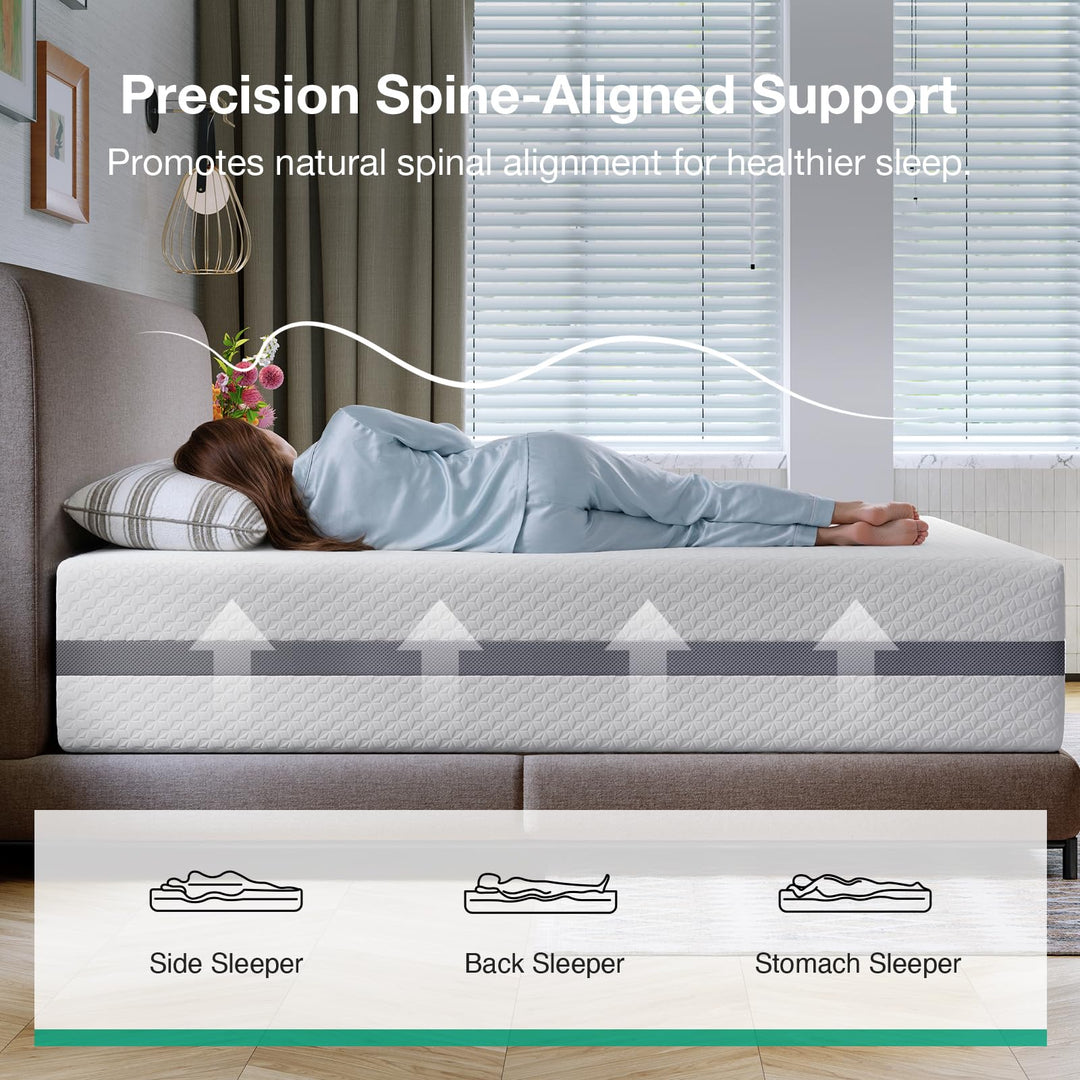 Novilla Queen Mattress, 12 Inch NanoGEL™ Memory Foam Mattress Queen 