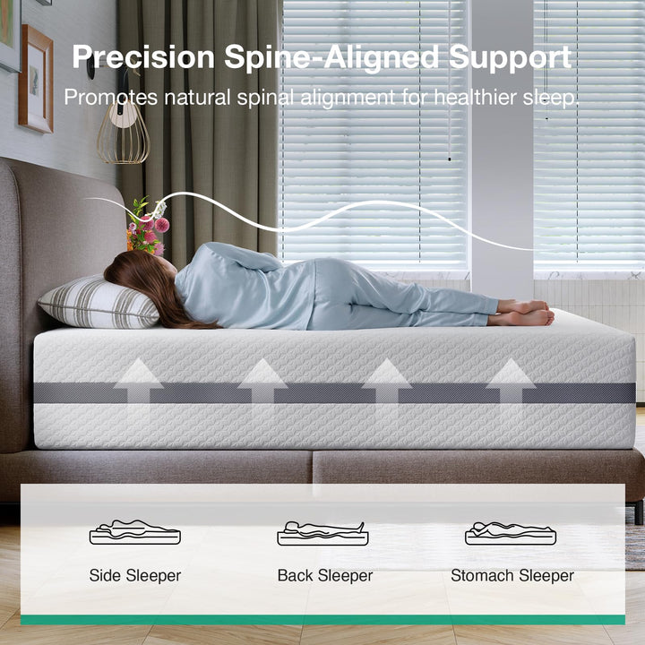 Novilla Queen Mattress, 12 Inch NanoGEL™ Memory Foam Mattress Queen 
