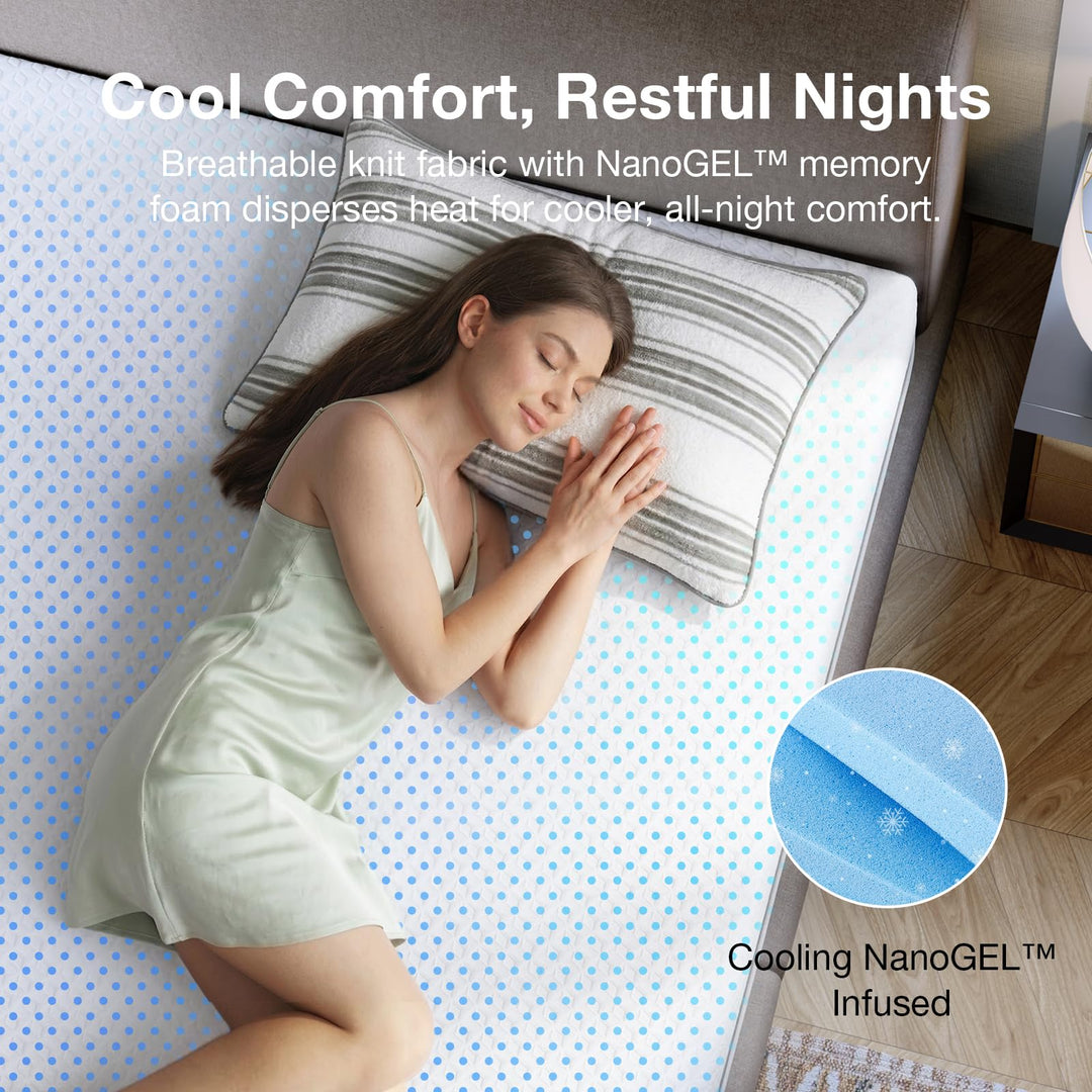 Novilla Queen Mattress, 12 Inch NanoGEL™ Memory Foam Mattress Queen 