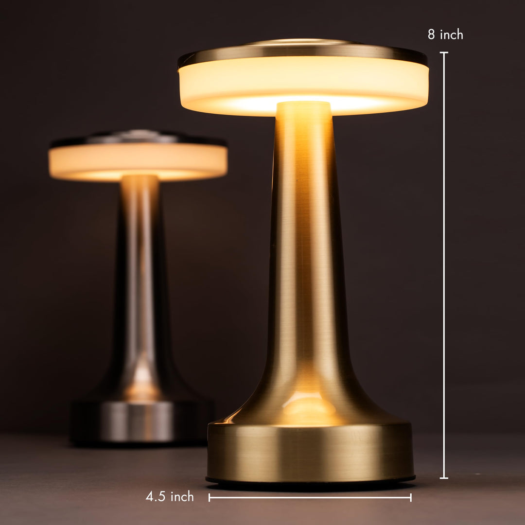 O’Bright Portable LED Table Lamp with Touch Sensor, 3-Levels Brightness, Rechargeable Battery Up to 48 Hours Usage, Night Light for Kids Nursery, Nightstand Lamp, Bedside Lamp (Gold) 