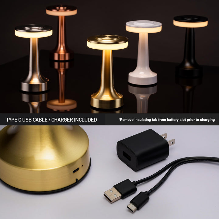 O’Bright Portable LED Table Lamp with Touch Sensor, 3-Levels Brightness, Rechargeable Battery Up to 48 Hours Usage, Night Light for Kids Nursery, Nightstand Lamp, Bedside Lamp (Gold) 