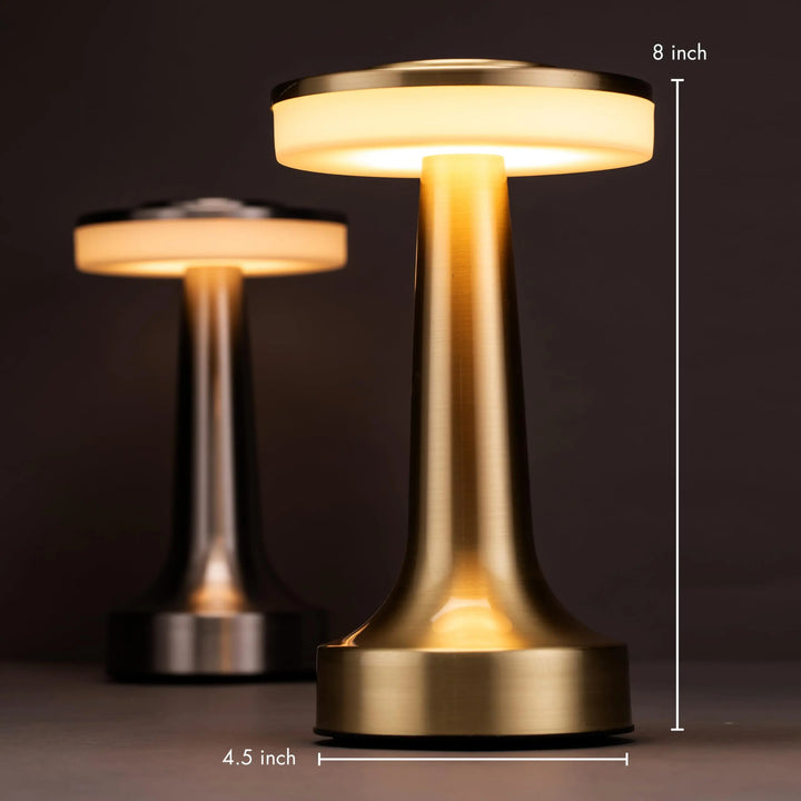O’Bright Portable LED Table Lamp with Touch Sensor, 3-Levels Brightness, Rechargeable Battery Up to 48 Hours Usage, Night Light for Kids Nursery, Nightstand Lamp, Bedside Lamp (Gold) 