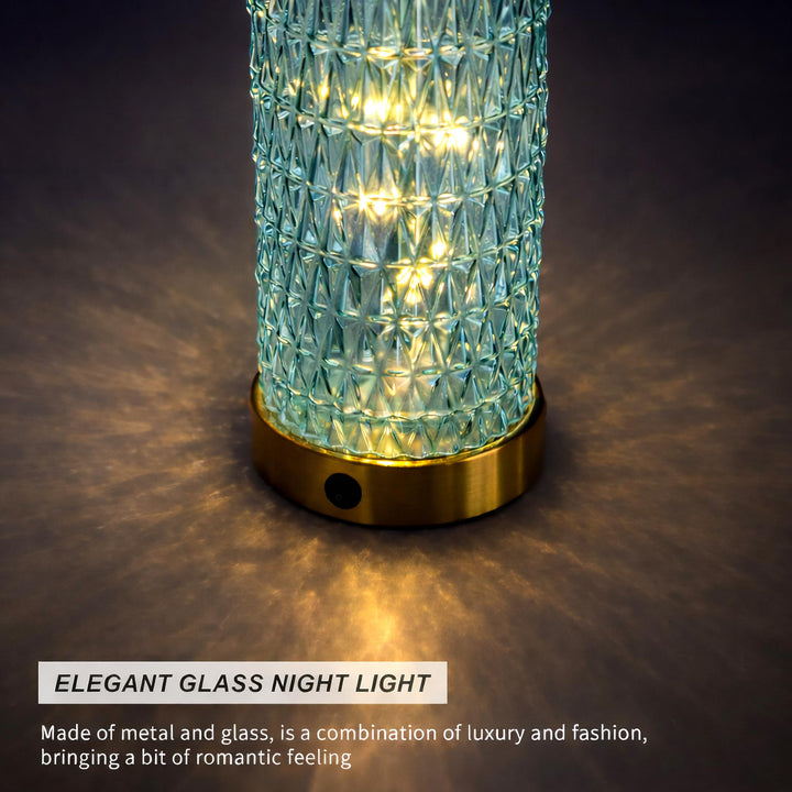 Oneach 27.75" Coastal Table Lamps Set of 2, Clear Blue Bedside Lamp with Glass Nightlight, USB A+C, Unique Desk Lamps for Living Room, Bedroom, Nightstand, End Table (2 Bulbs Included) 