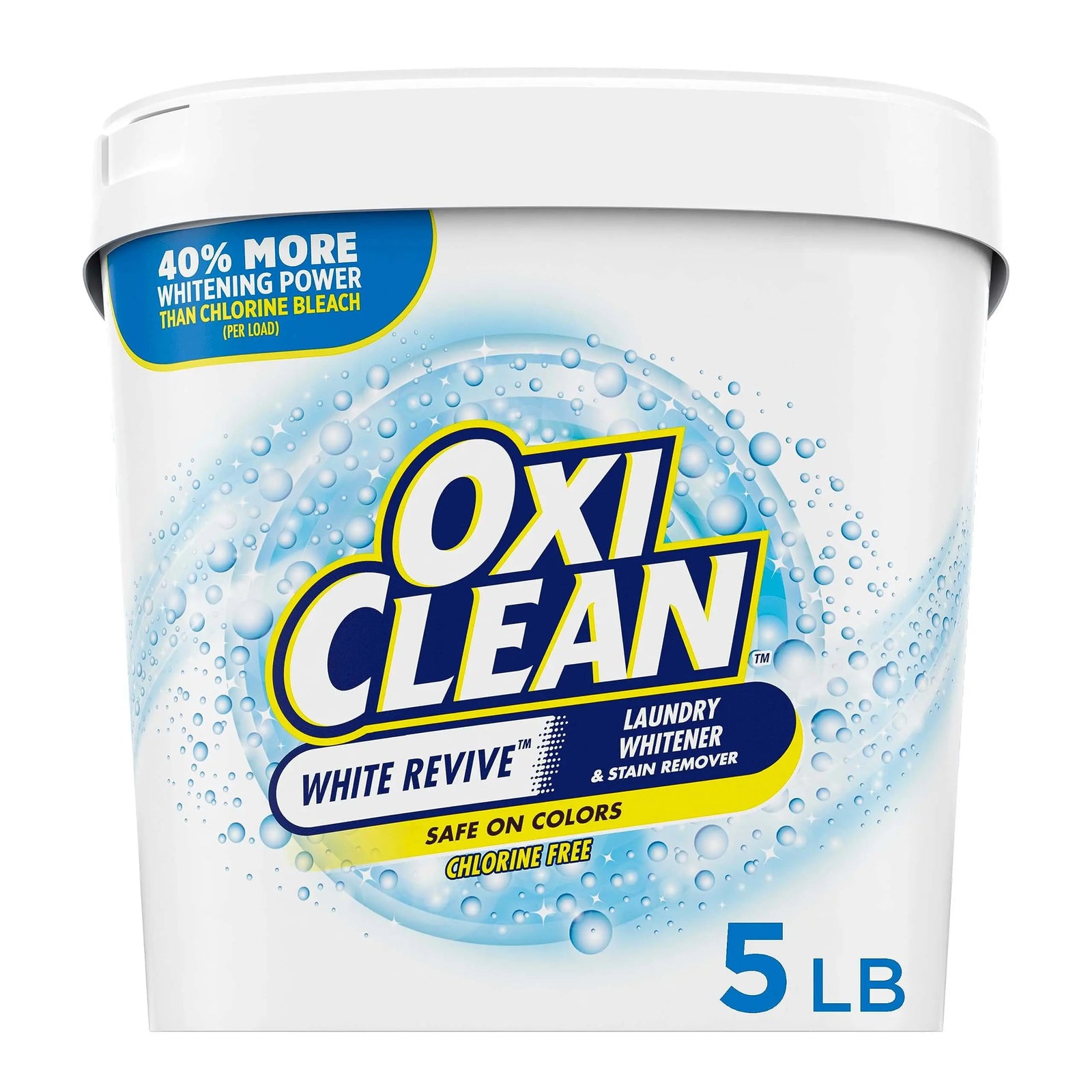 OxiClean White Revive Laundry Whitener and Stain Remover Powder, 5 lb 