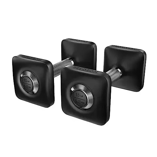 Peloton Dumbbells | Ergonomically Designed Pair of Cast Iron Weights - Black Peloton