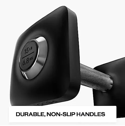 Peloton Dumbbells | Ergonomically Designed Pair of Cast Iron Weights - Black Peloton