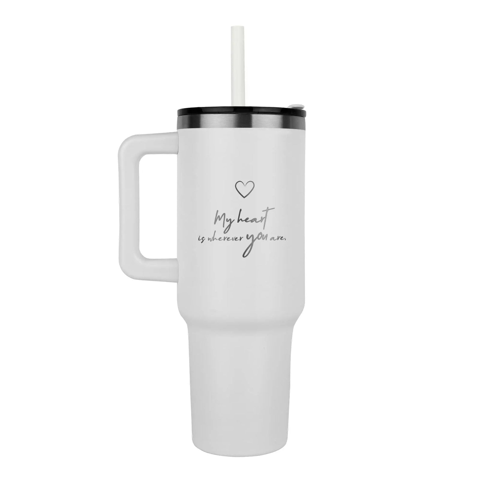 Pinnacle Love Tumbler, 40oz - My Heart Is Wherever You Are 