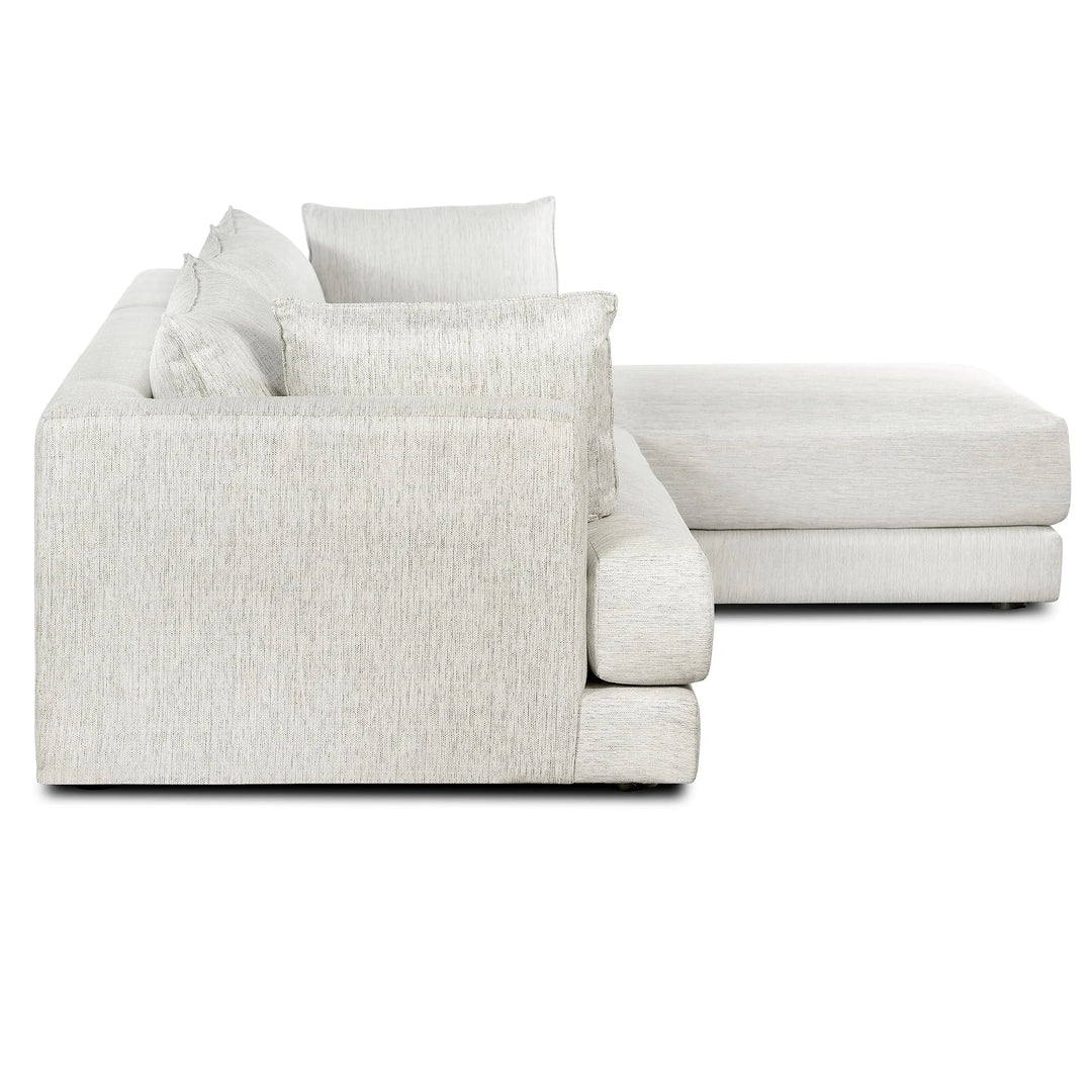 Poly and Bark Marcel Sectional, Right-Facing - Bright Ash