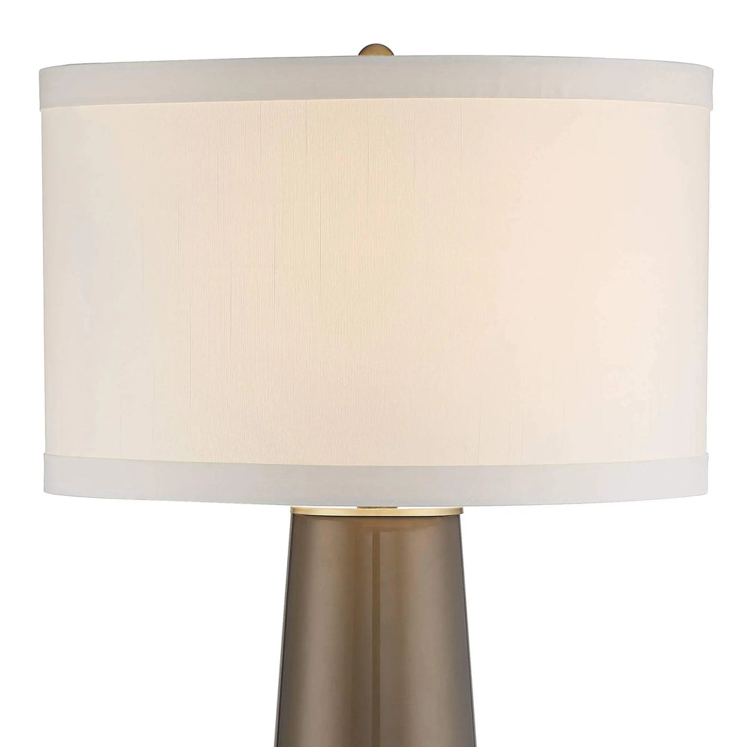 Possini Euro Design Karen 36 Inch Large Table Lamp, Dark Gold Glass, Modern
