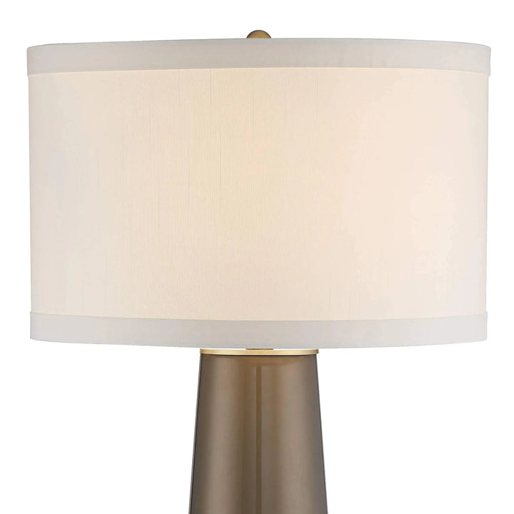 Possini Euro Design Karen 36 Inch Large Table Lamp, Dark Gold Glass, Modern