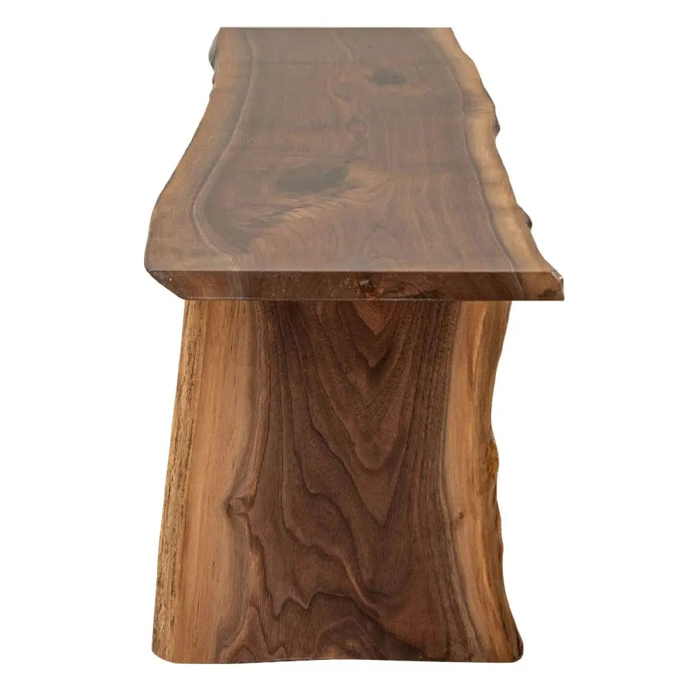 Rustic Red Door Co. Live Edge Wood Bench for Dining Table, Entryway, Bedroom, Living Room Accent, Solid Wooden Slab, Rustic Furniture, 4&