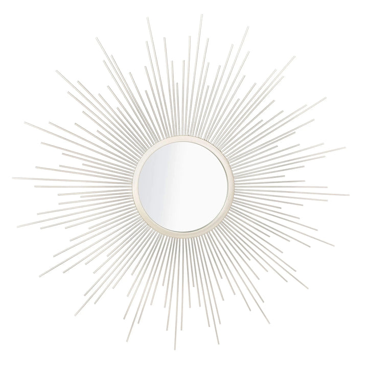 Safavieh Home Collection Alves 30-inch Champagne Sunburst Round Mirror 