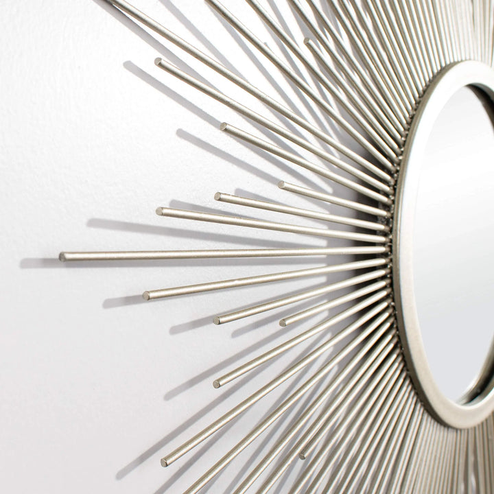 Safavieh Home Collection Alves 30-inch Champagne Sunburst Round Mirror 