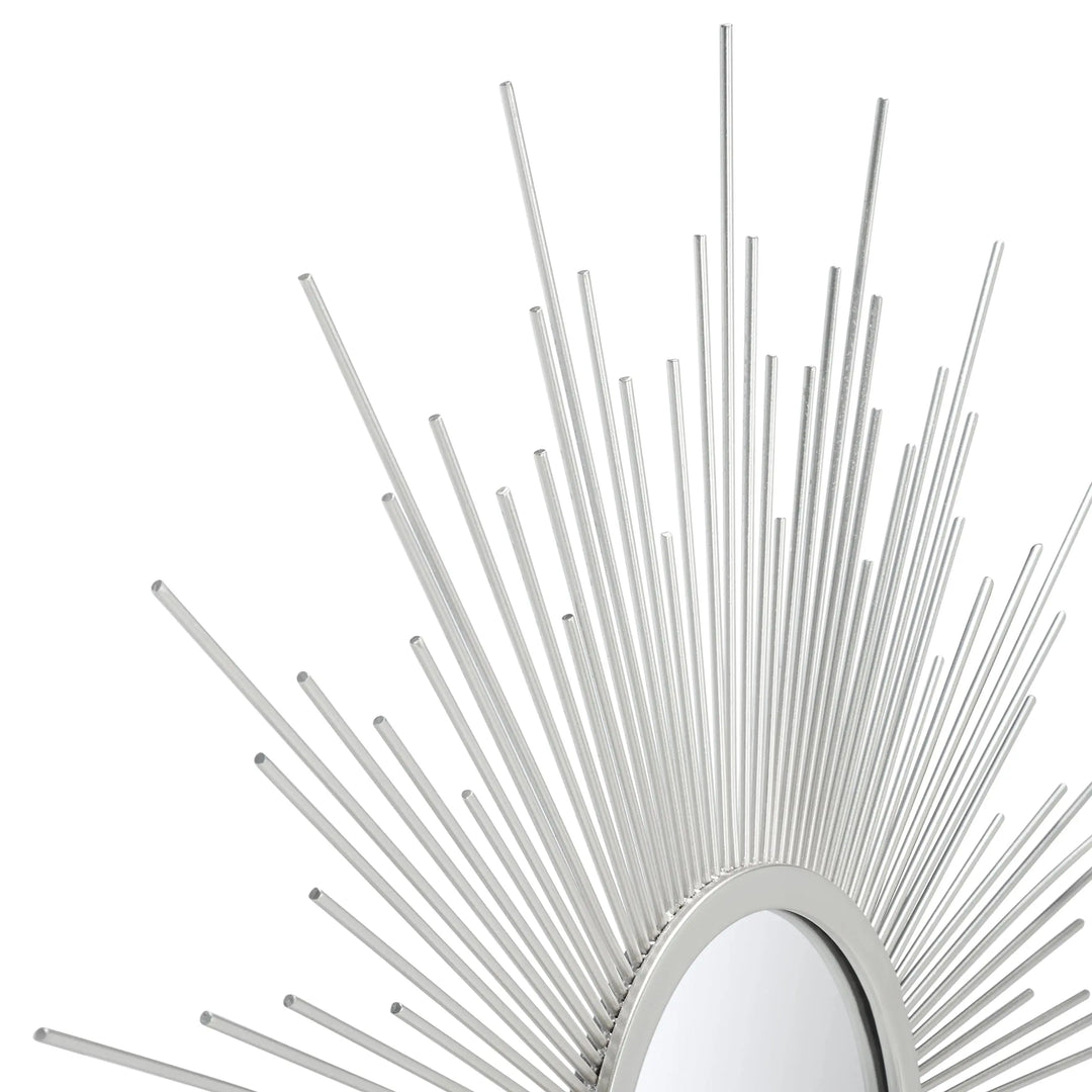 Safavieh Home Collection Alves 30-inch Champagne Sunburst Round Mirror 