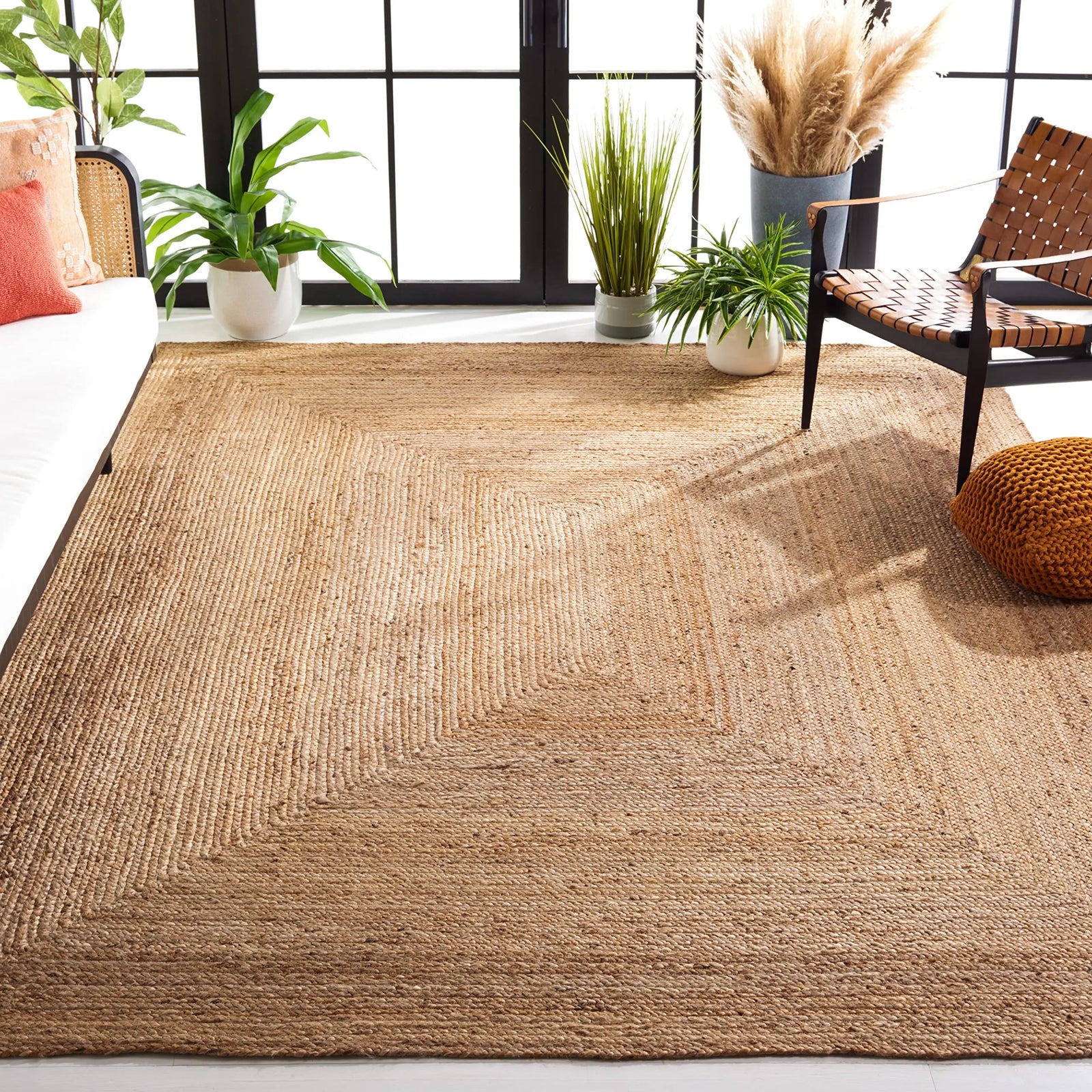 SAFAVIEH Cape Cod Collection Area Rug - 8' x 10', Natural, Handmade Flat Weave Jute, Ideal for High Traffic Areas (CAP252A) 