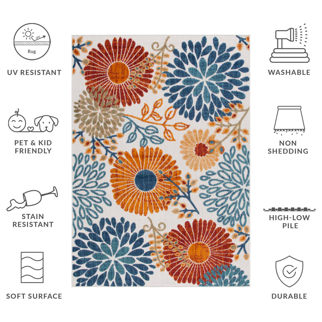 SAFAVIEH Washable Rug Outdoor Cabana Collection - 5&
