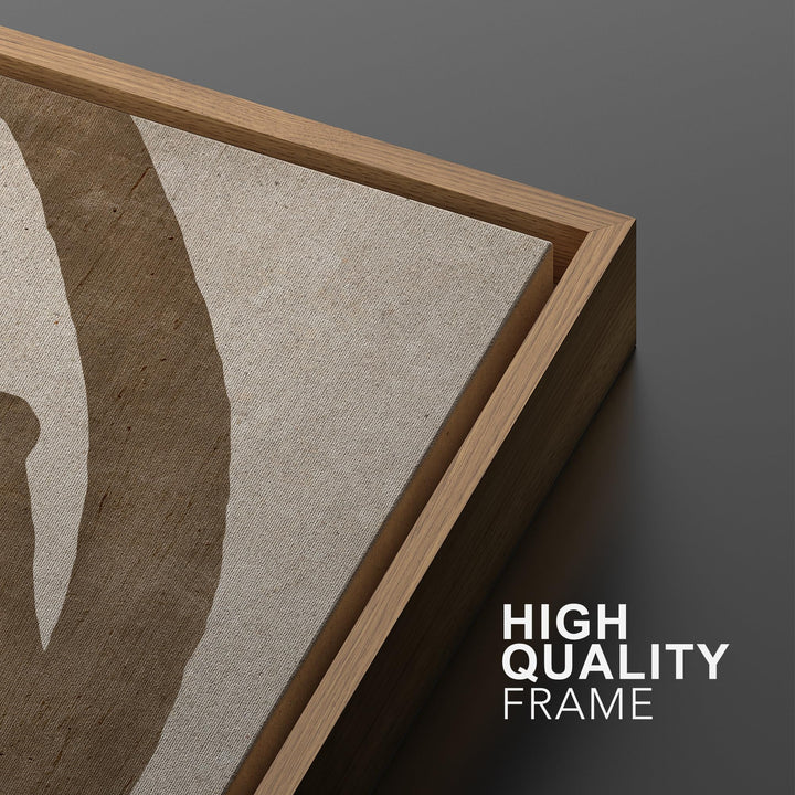 SIGNWIN Framed Canvas Print Wall Art Set Natural Flow Abstract Earth Tone Organic Shapes Cozy Neutral Minimal Decorative Nordic Zen Bohemian - 24"x36"x2 Natural 