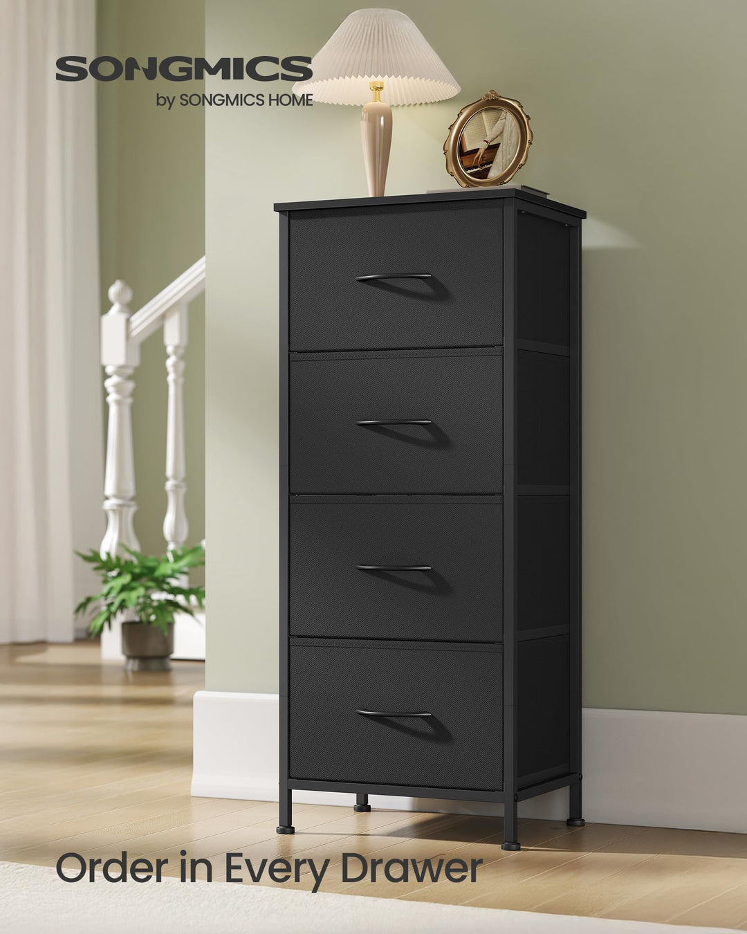 SONGMICS BELLAH 4-Drawer Dresser - Ink Black 