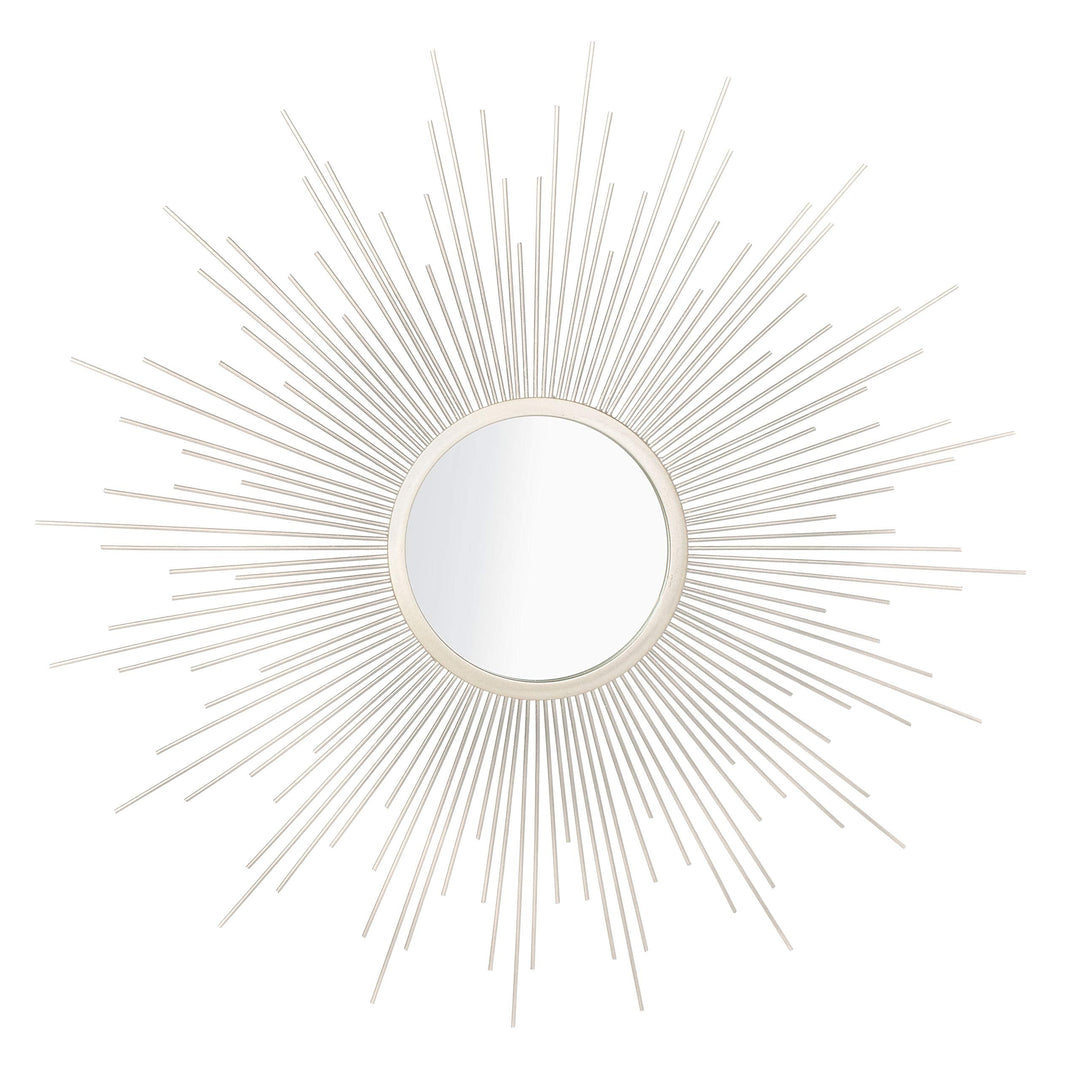 Safavieh Home Collection Alves 30-inch Champagne Sunburst Round Mirror 