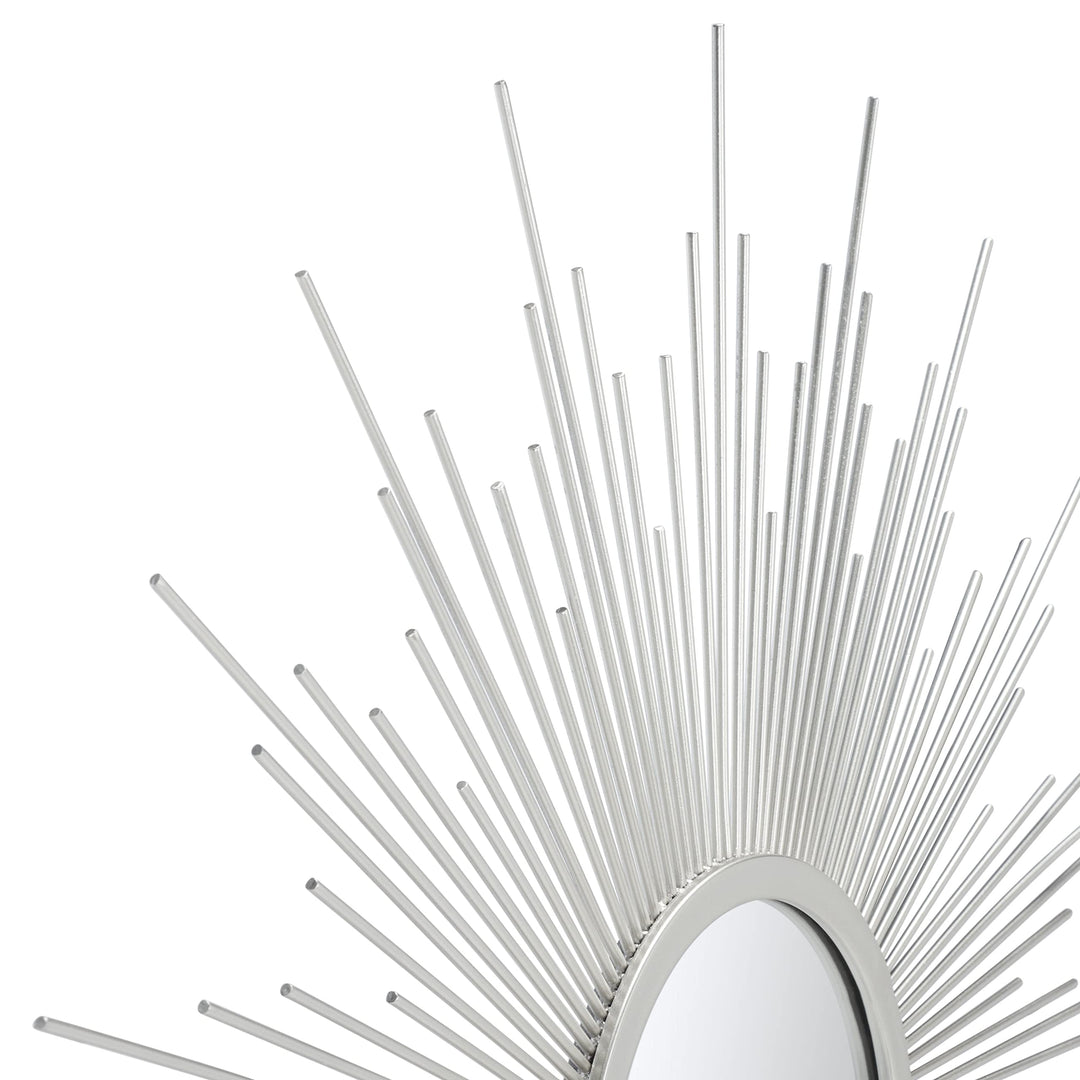 Safavieh Home Collection Alves 30-inch Champagne Sunburst Round Mirror 