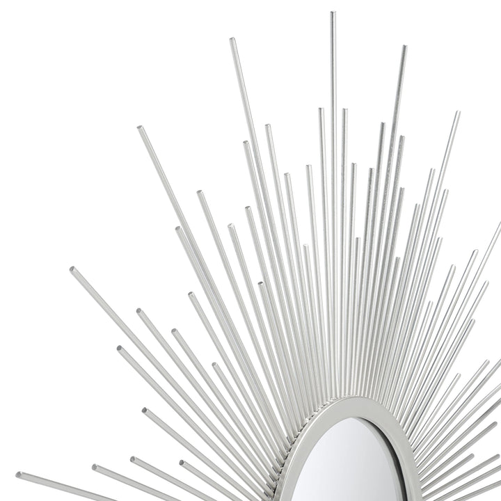 Safavieh Home Collection Alves 30-inch Champagne Sunburst Round Mirror 
