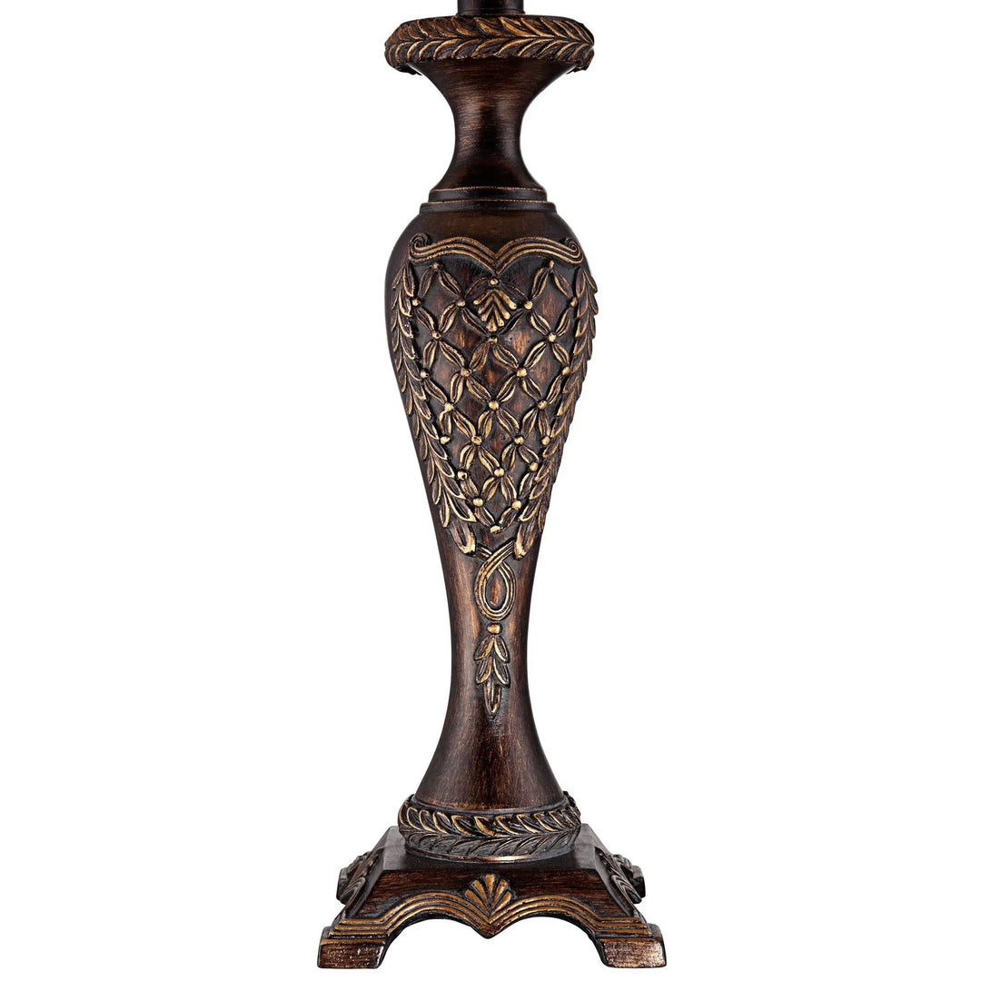Shaylee 23 1/2" High Table Lamp Bronze Brown Candlestick Cottage