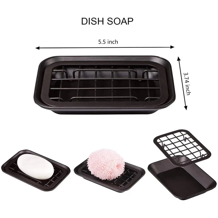 SheeChung Bathroom Accessories Set - 6Pcs Bathroom Decor, Bathroom Set, Toothbrush Holder, Lotion Soap Dispenser, 2 Mason Jars(Qtip Holders), Soap Dish, Storage Organizer Basket-Bronze 