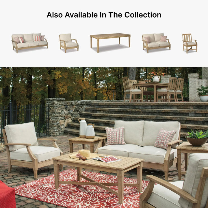 Signature Design by Ashley Clare View 1-Piece Outdoor Lounge Chair, Beige