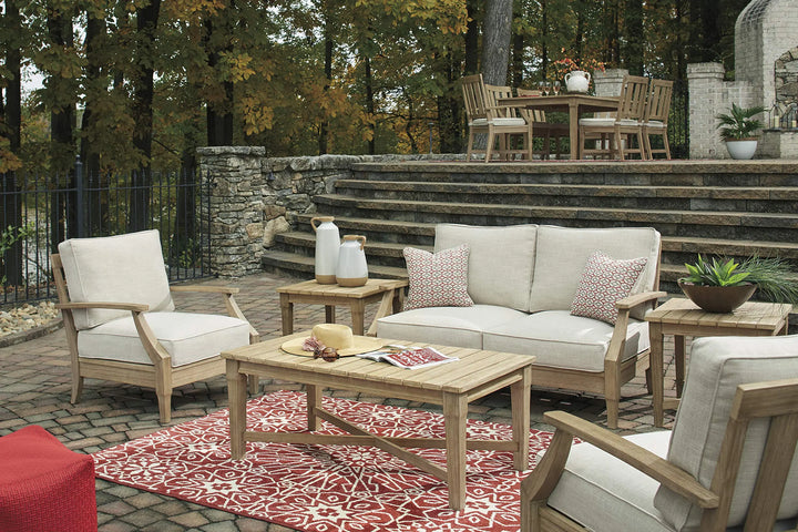 Signature Design by Ashley Clare View 1-Piece Outdoor Lounge Chair, Beige