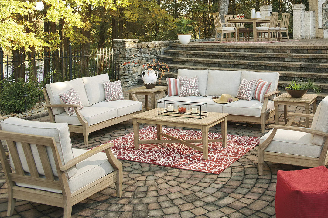Signature Design by Ashley Clare View 1-Piece Outdoor Lounge Chair, Beige