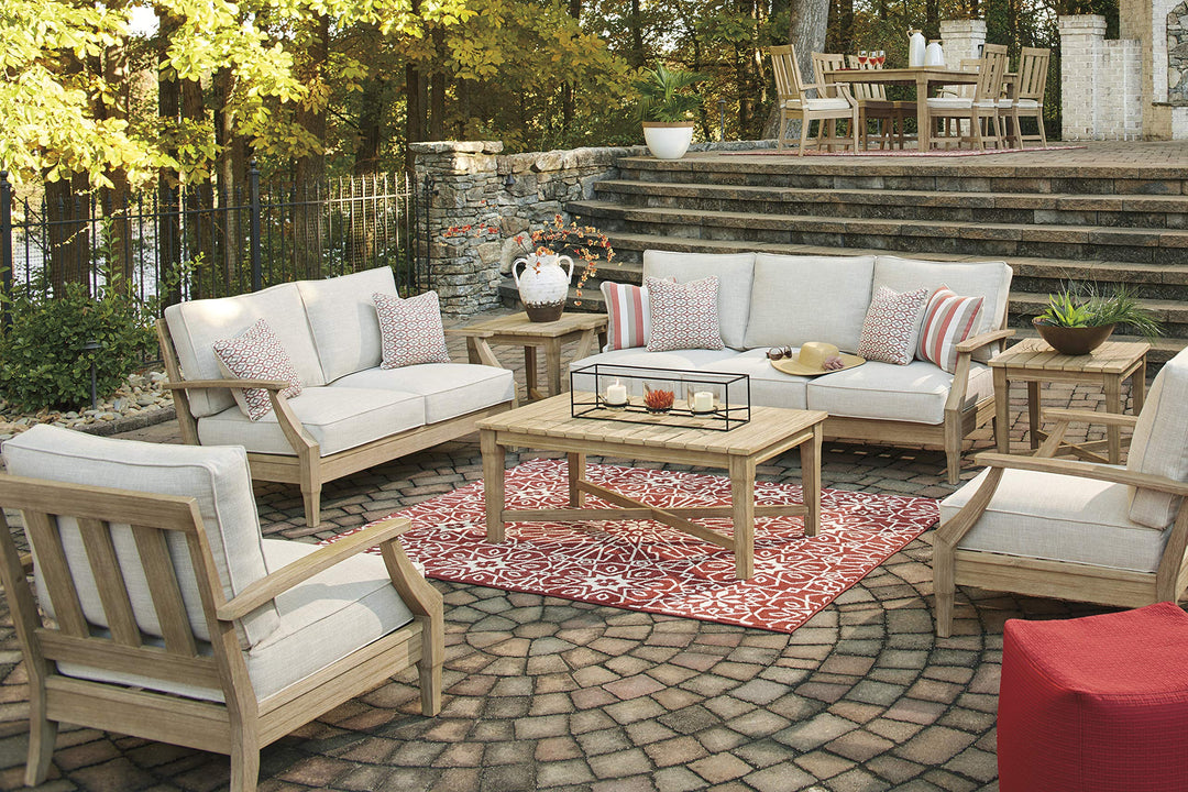 Signature Design by Ashley Clare View 1-Piece Outdoor Lounge Chair, Beige 