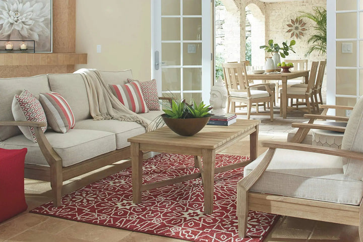 Signature Design by Ashley Clare View Coastal Outdoor Sofa - Beige 