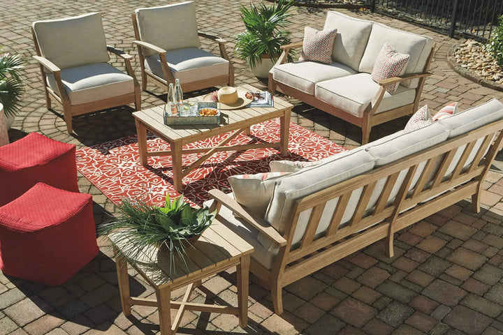 Signature Design by Ashley Clare View Coastal Outdoor Sofa - Beige 