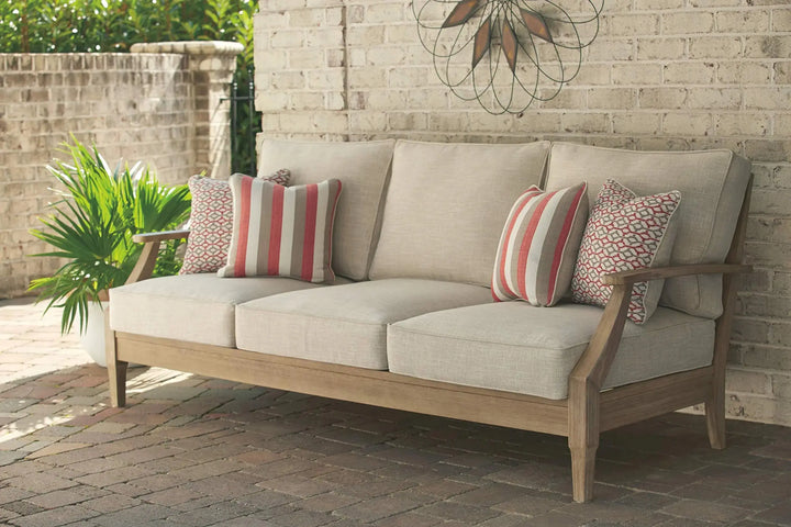Signature Design by Ashley Clare View Coastal Outdoor Sofa - Beige 