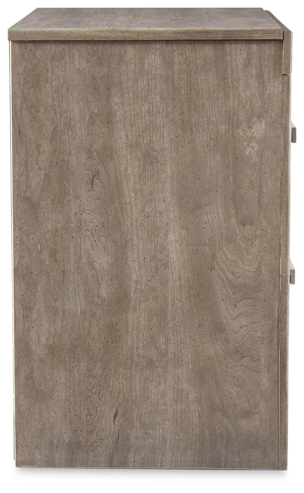 Signature Design by Ashley Culverbach Modern 2 Drawer Nightstand with 2 USB Charging Stations, 24.37" Tall, Weathered Gray 