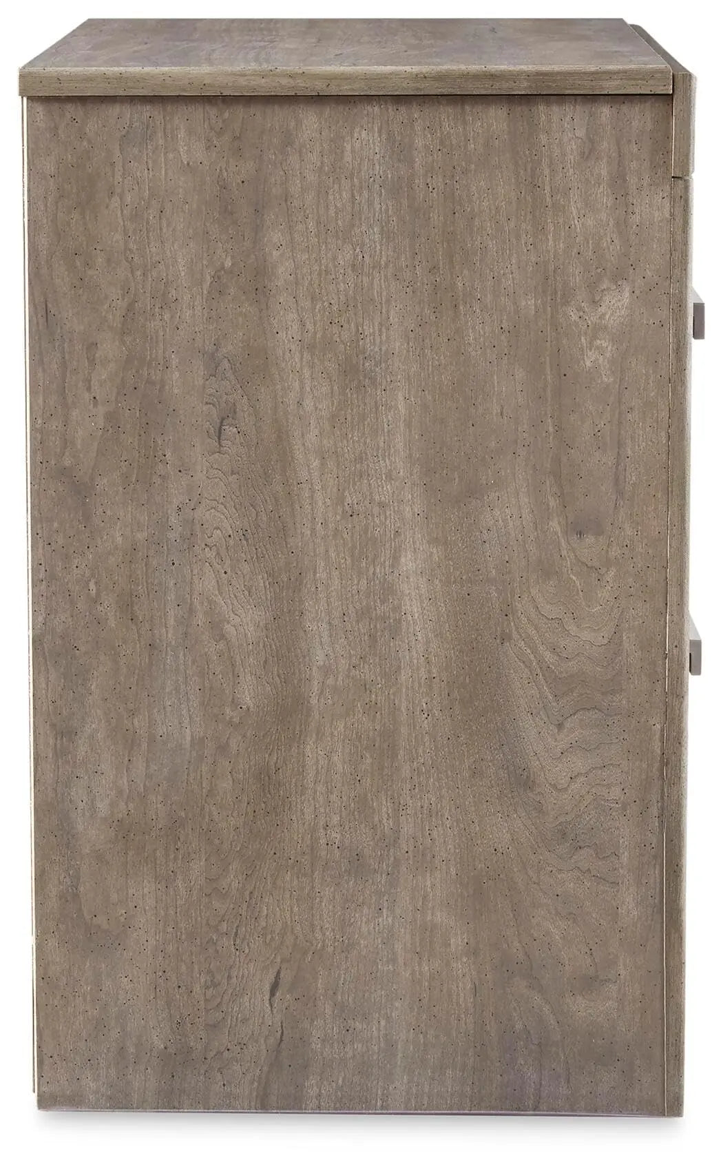 Signature Design by Ashley Culverbach Modern 2 Drawer Nightstand with 2 USB Charging Stations, 24.37" Tall, Weathered Gray 
