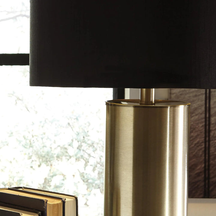 Signature Design by Ashley Jacek Contemporary Table Lamp, Set of 2, Gold