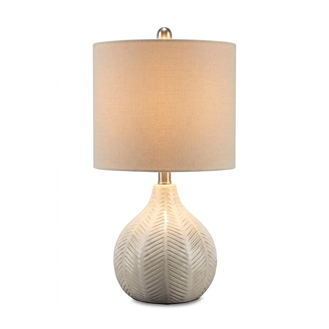 Signature Design by Ashley Rainermen Ceramic Table Lamp, 21", Off White
