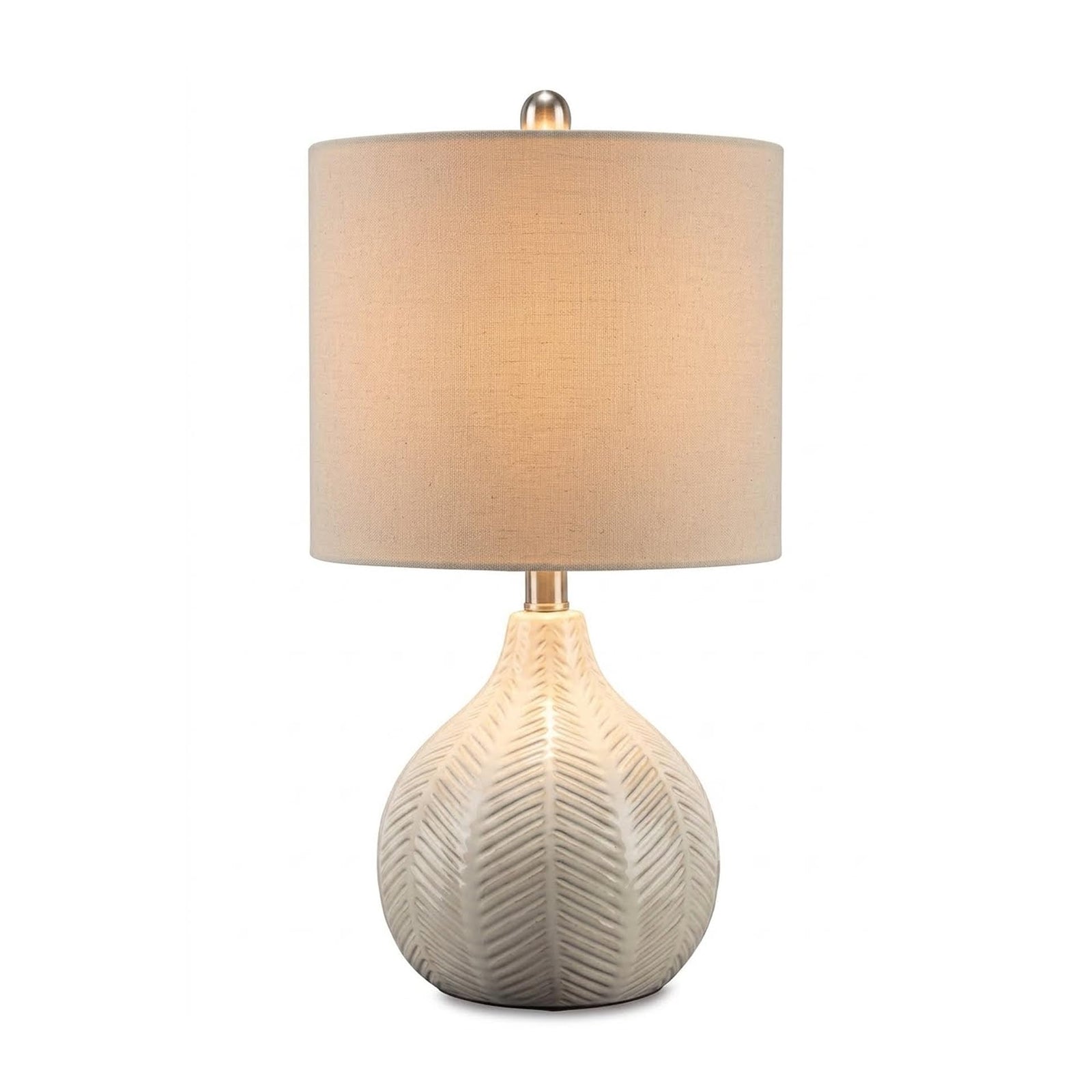 Signature Design by Ashley Rainermen Ceramic Table Lamp, 21", Off White 
