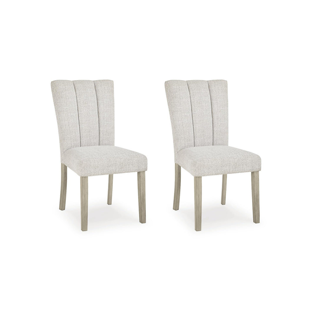 Signature Design by Ashley Upholstered Dining Chairs Set of 2, Bisque 