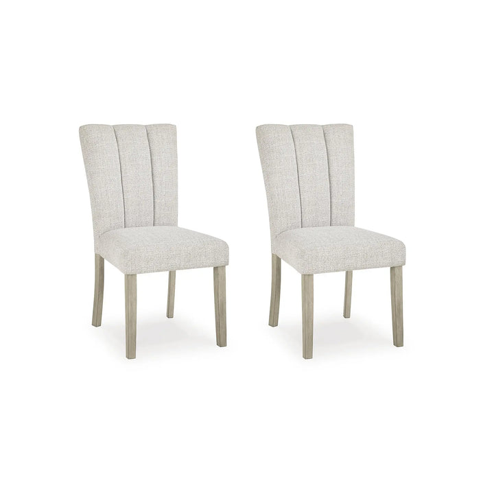 Signature Design by Ashley Upholstered Dining Chairs Set of 2, Bisque 
