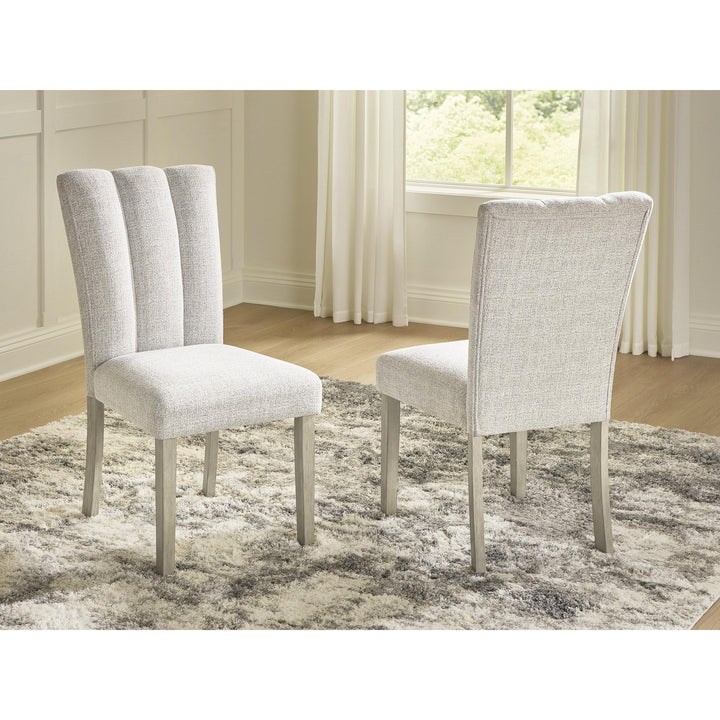 Signature Design by Ashley Upholstered Dining Chairs Set of 2, Bisque 