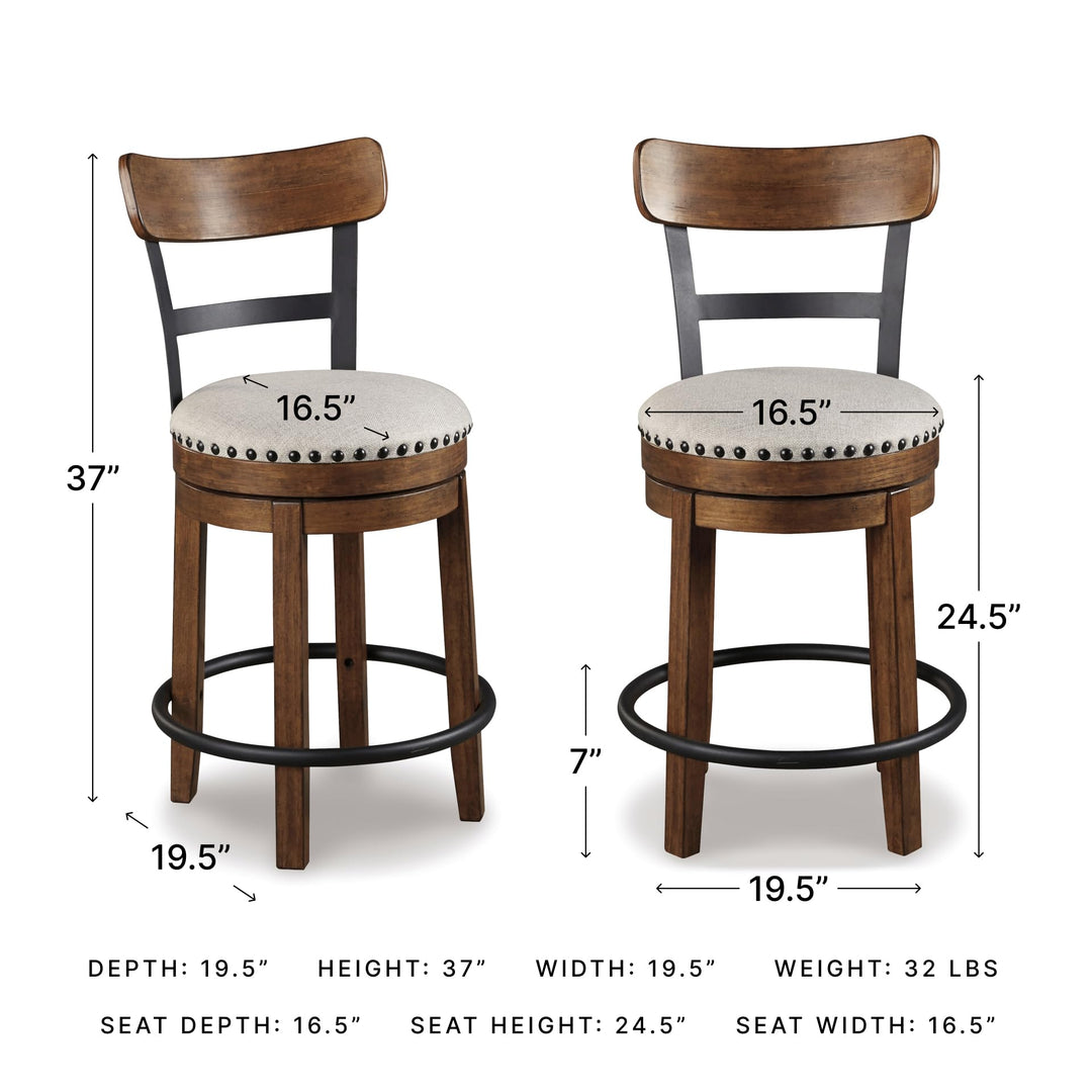Signature Design by Ashley Valebeck Counter Height Bar Stool, Brown 