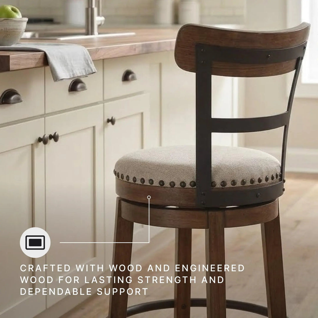 Signature Design by Ashley Valebeck Counter Height Bar Stool, Brown 