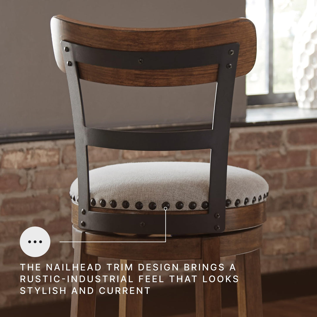 Signature Design by Ashley Valebeck Counter Height Bar Stool, Brown 