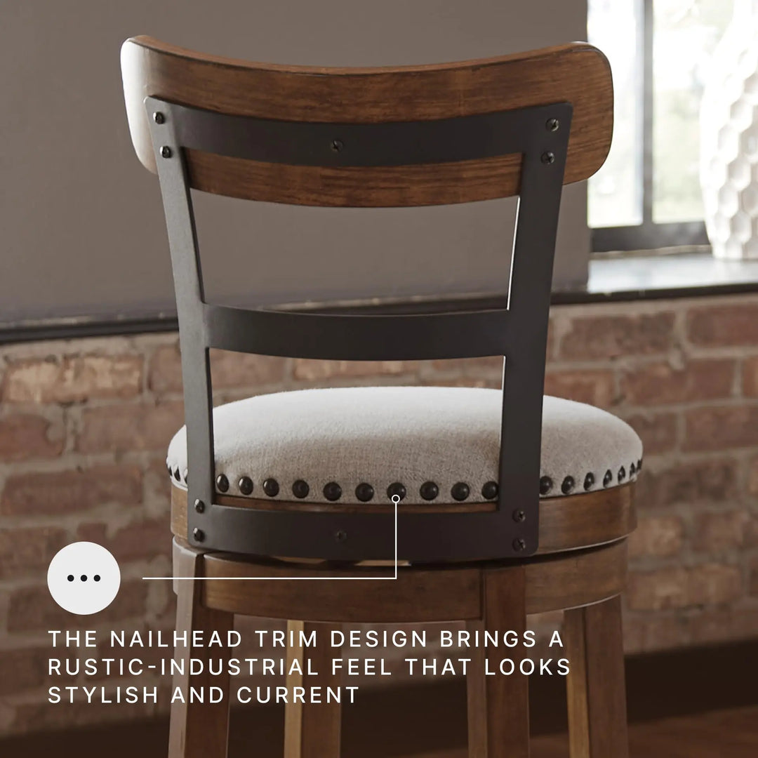 Signature Design by Ashley Valebeck Counter Height Bar Stool, Brown 