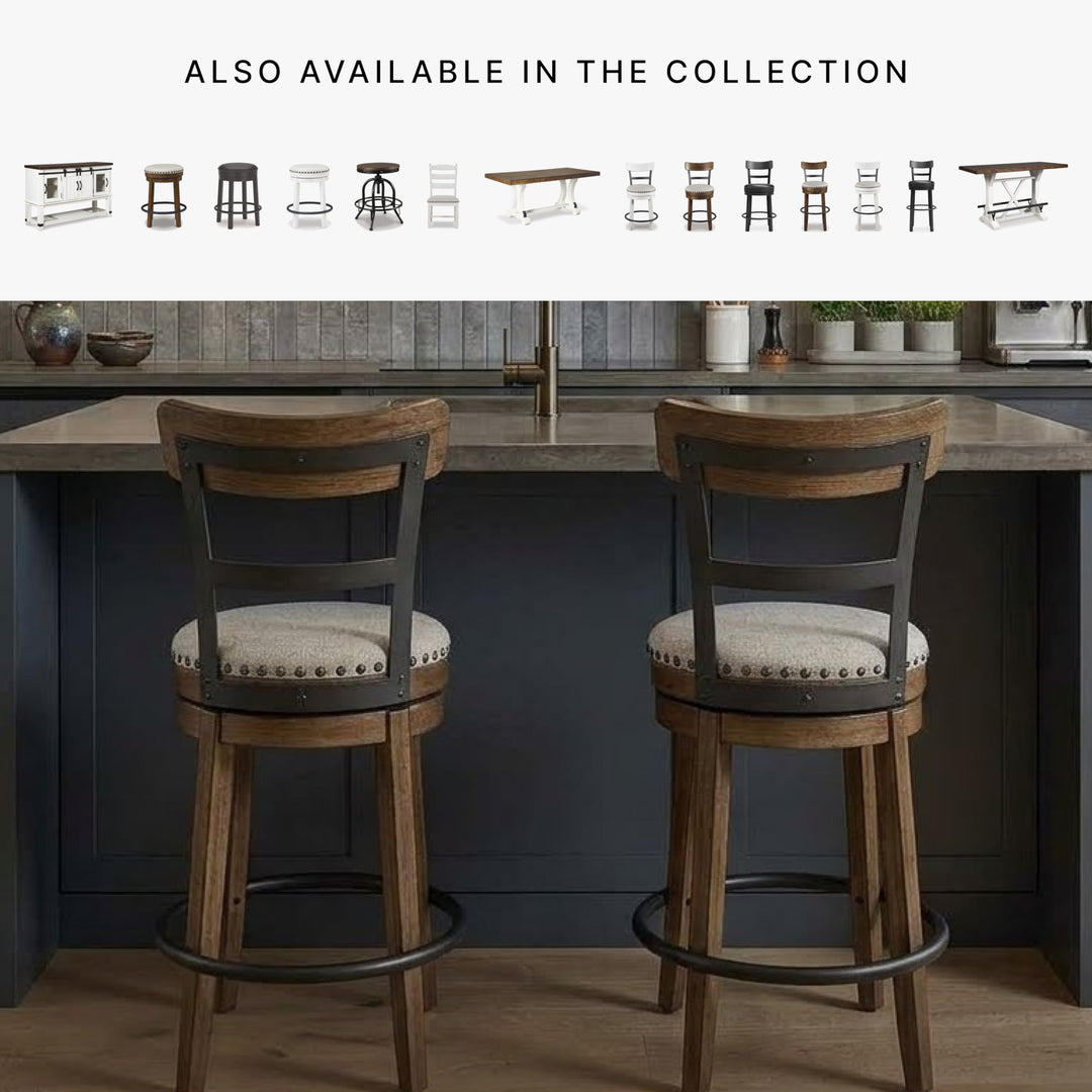 Signature Design by Ashley Valebeck Counter Height Bar Stool, Brown 