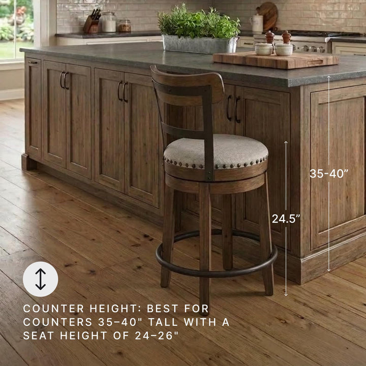 Signature Design by Ashley Valebeck Counter Height Bar Stool, Brown 