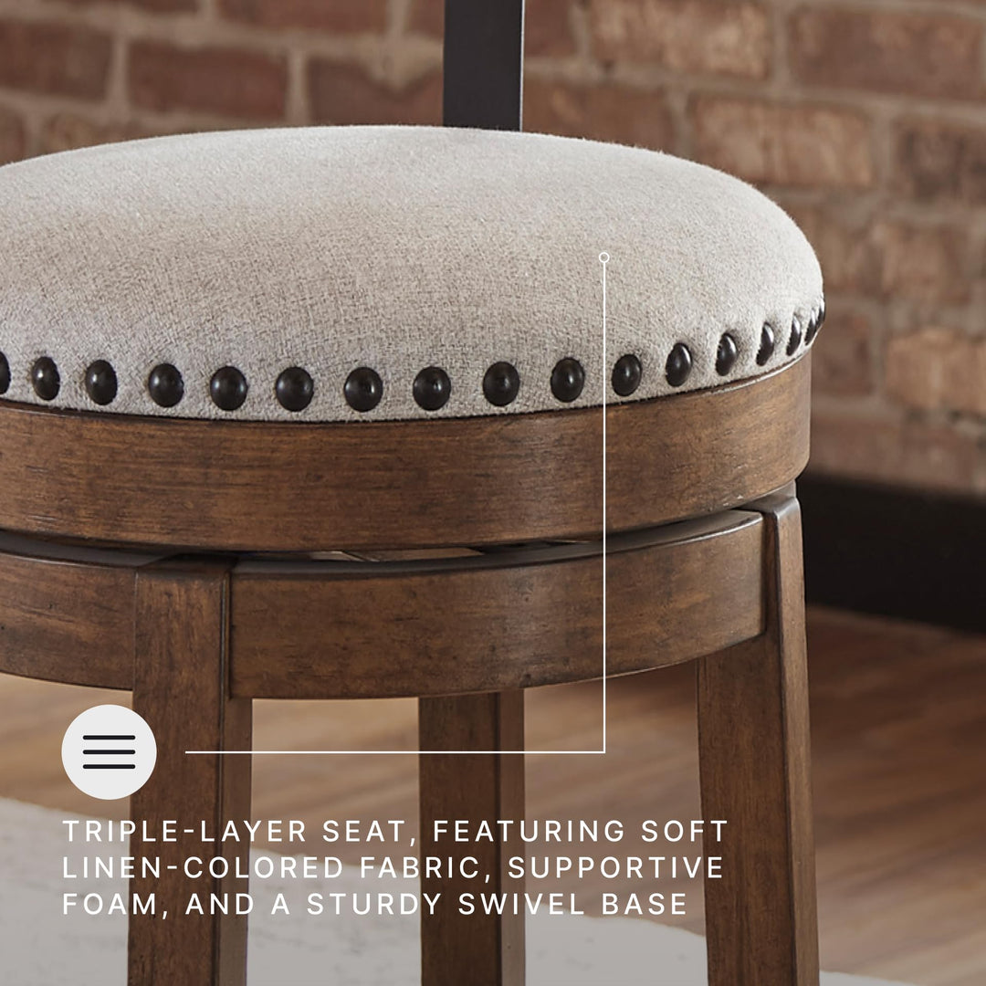 Signature Design by Ashley Valebeck Counter Height Bar Stool, Brown 
