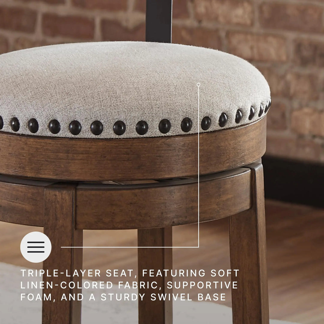Signature Design by Ashley Valebeck Counter Height Bar Stool, Brown 